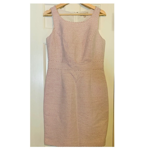 Banana Republic Mayer Pink Woven Check Sheath Dress - Picture 2 of 5